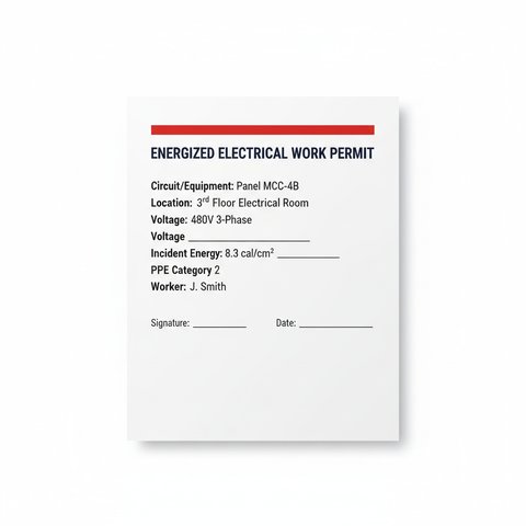Sample NFPA 70E Energized Electrical Work Permit PDF